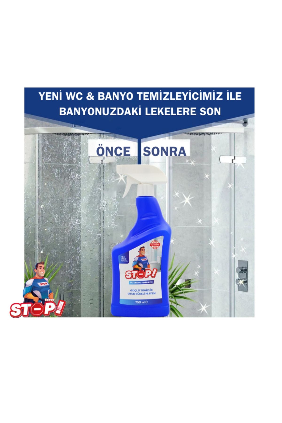 Stop Forte Tuvalet/WC ve Banyo Temizleyici