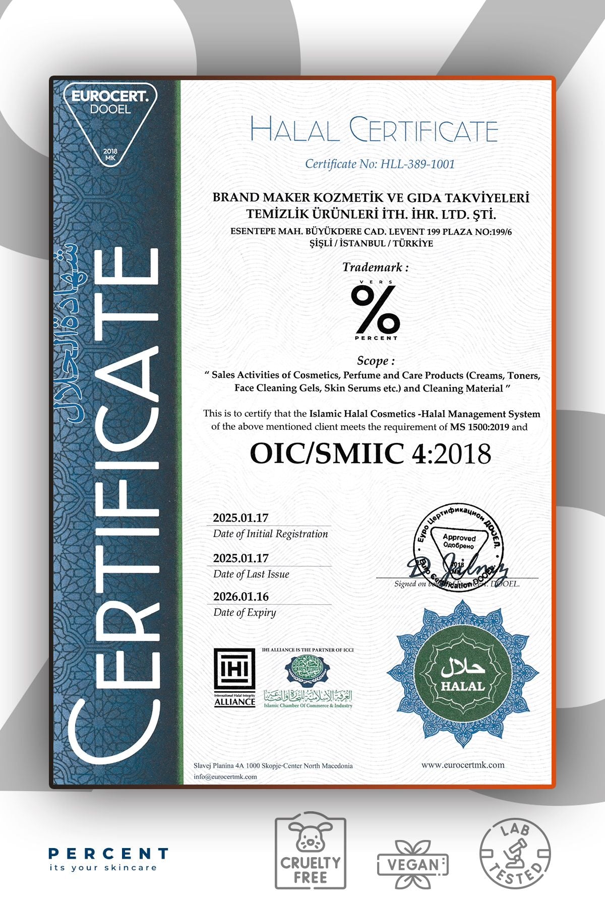 Percent Aydınlatıcı ve Gözenek Sıkılaştırıcı Krem