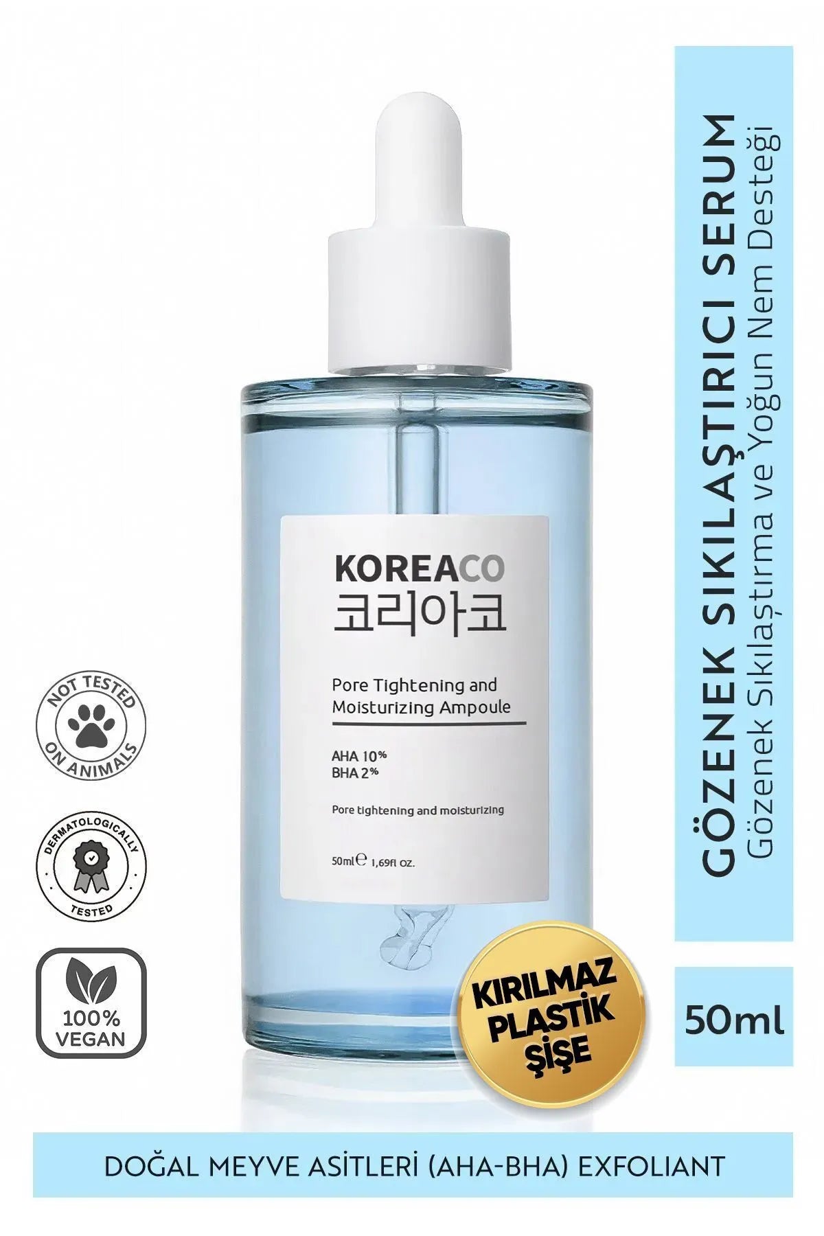 Aha & Bha Canlandırıcı & Gözenek Sıkılaştırıcı Ve Nemlendirici Ampoule