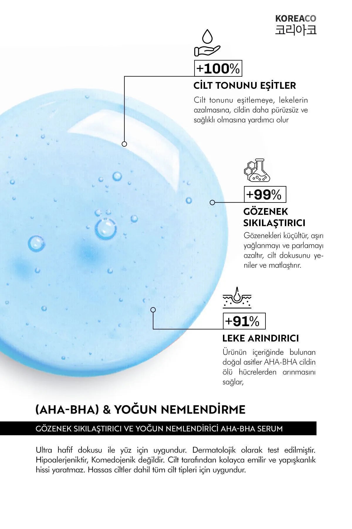 Aha & Bha Canlandırıcı & Gözenek Sıkılaştırıcı Ve Nemlendirici Ampoule
