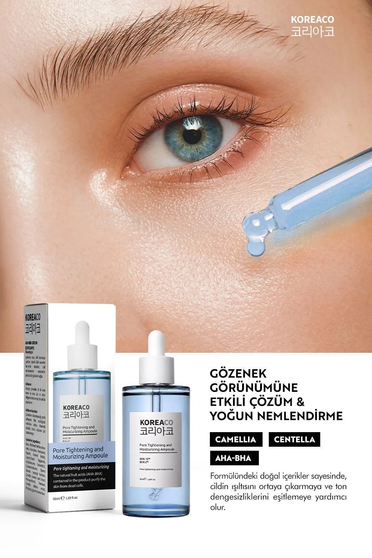 Aha & Bha Canlandırıcı & Gözenek Sıkılaştırıcı Ve Nemlendirici Ampoule