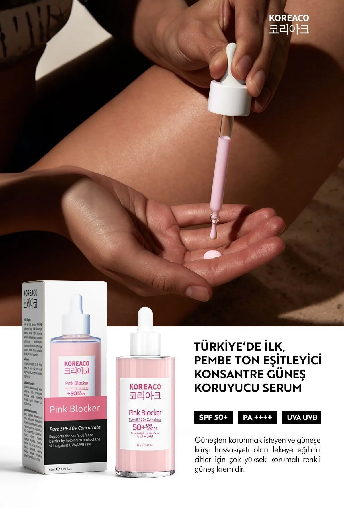 Blocker Pink SPF 50+ Ton Eşitleyic 50ml Güneş Serumu