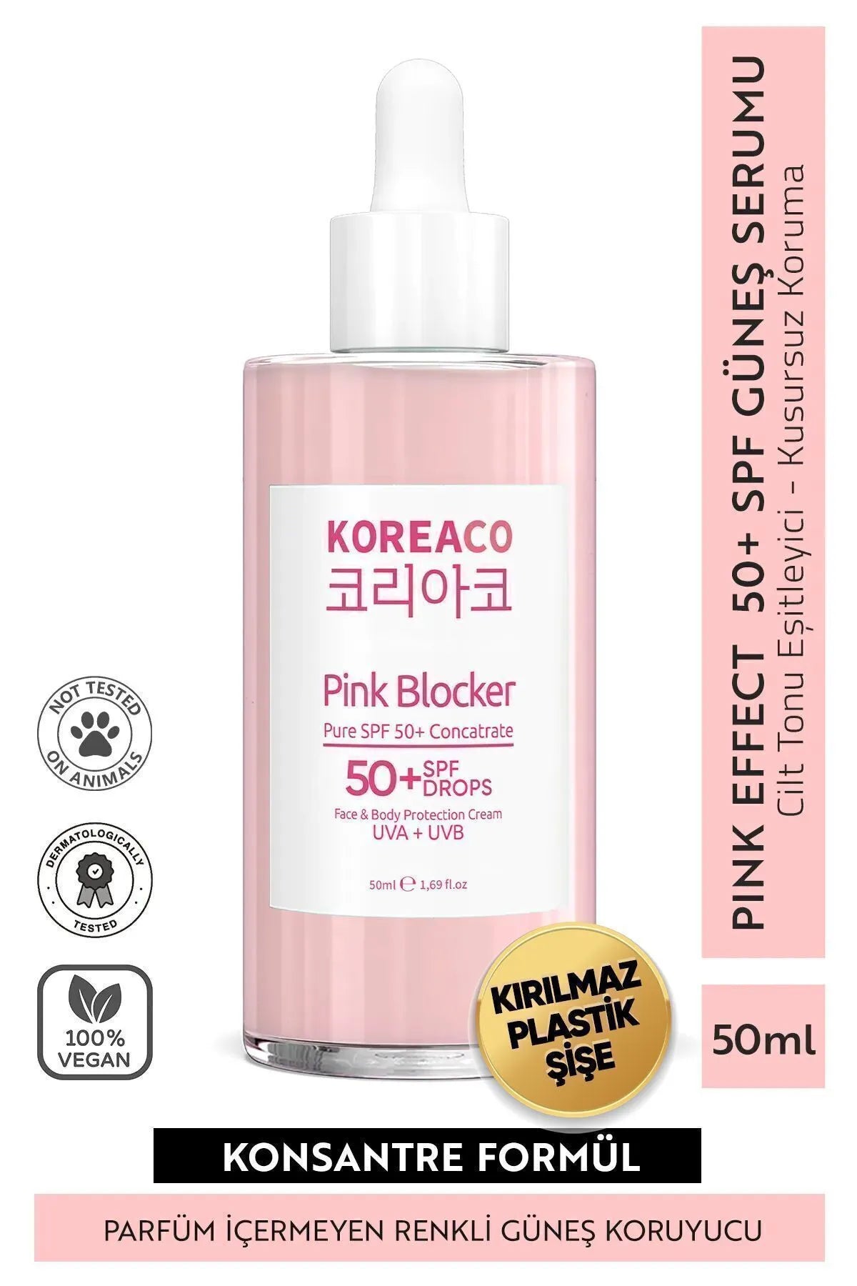 Blocker Pink SPF 50+ Ton Eşitleyic 50ml Güneş Serumu