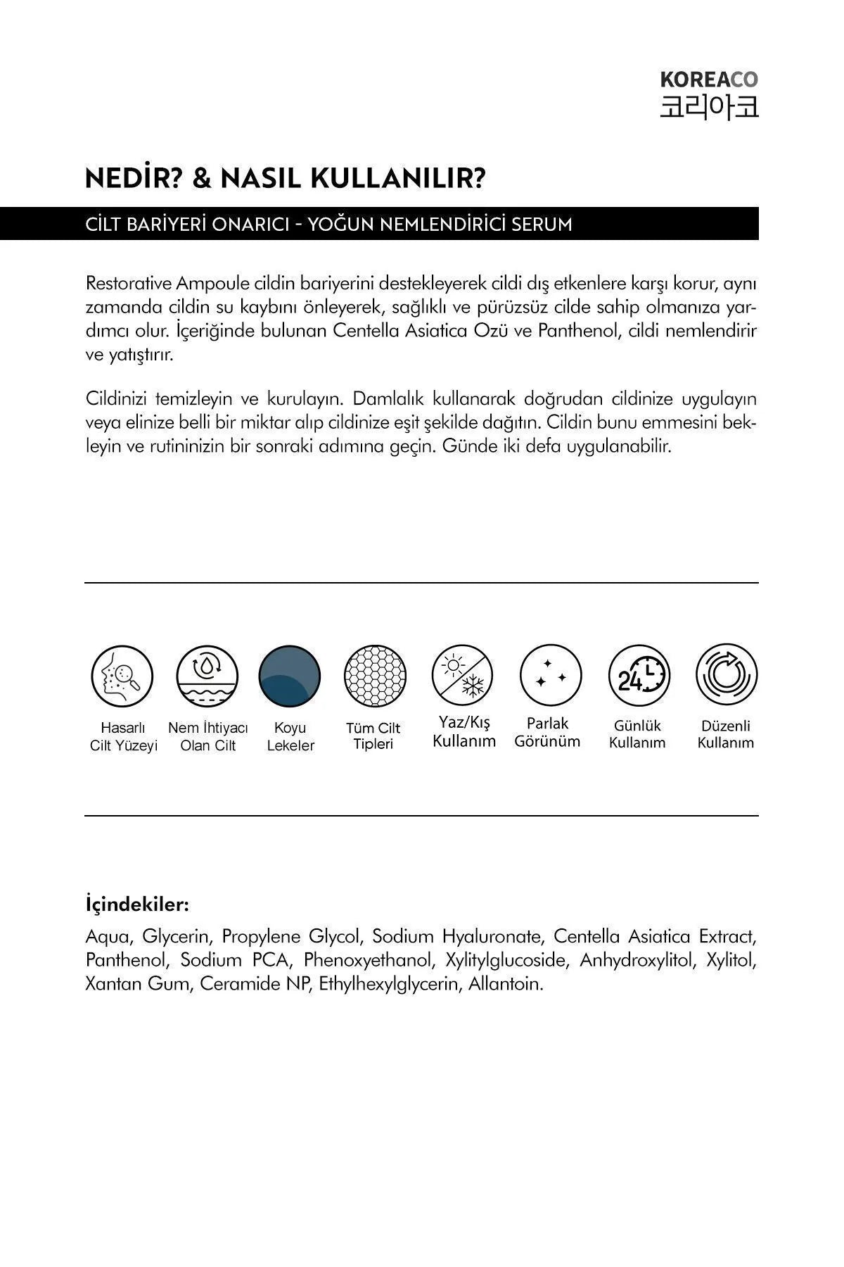 Centella & Cica & Ceramide - Onarıcı, Aydınlatıcı Ampoule
